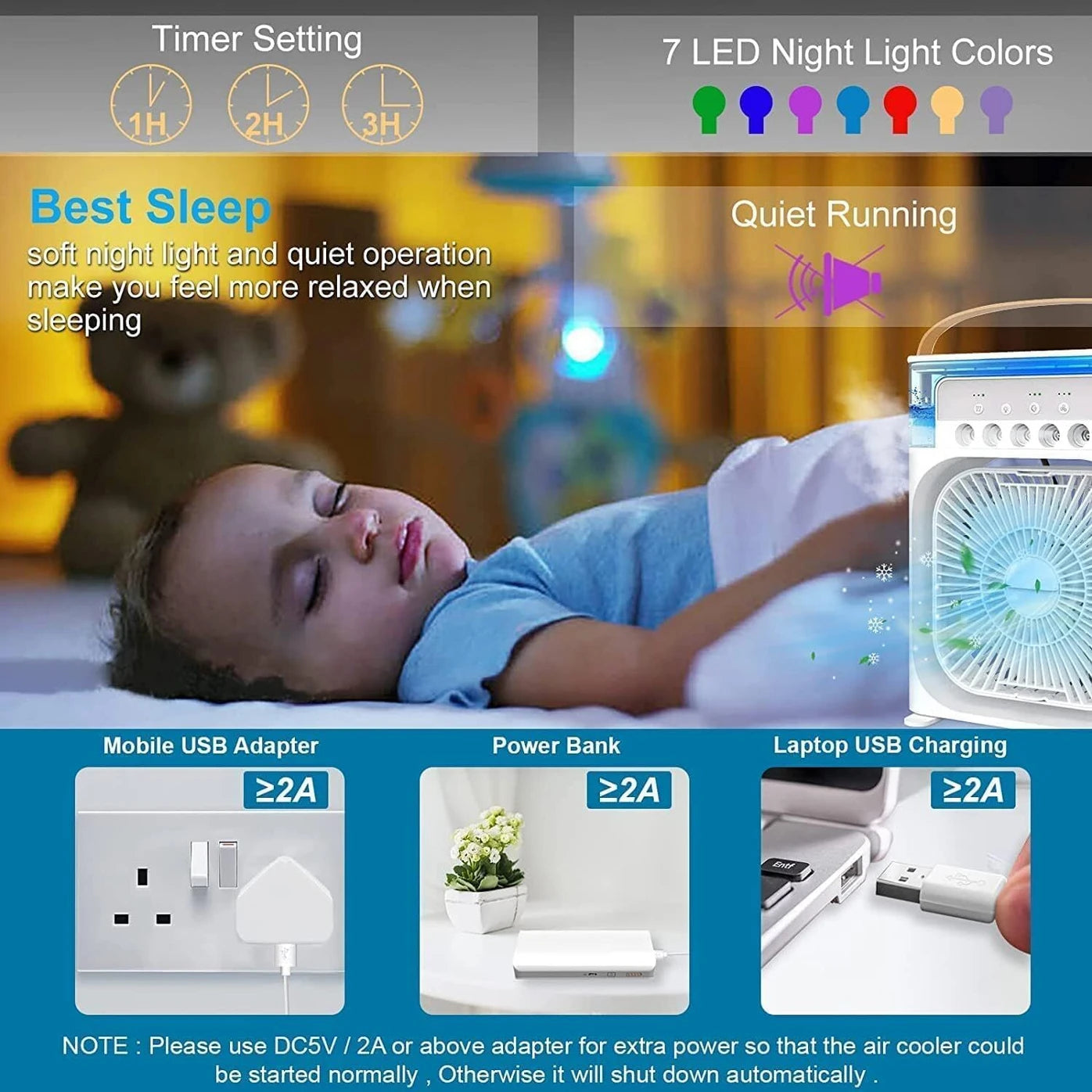 Mini Cooler for Room Cooling Mini AC Portable Mini Fan