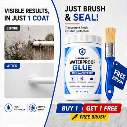 Transparent Waterproof Glue + Free Brush 🔥- Buy 1 Get 1 Free