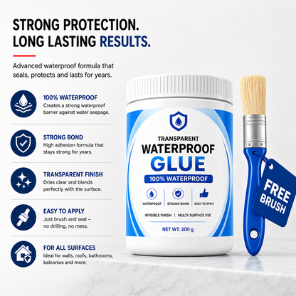 Transparent Waterproof Glue + Free Brush 🔥- Buy 1 Get 1 Free