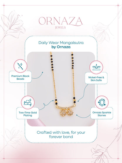 Twin Floral Sparkle Mangalsutra