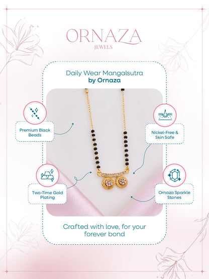Twin Halo Charm Mangalsutra