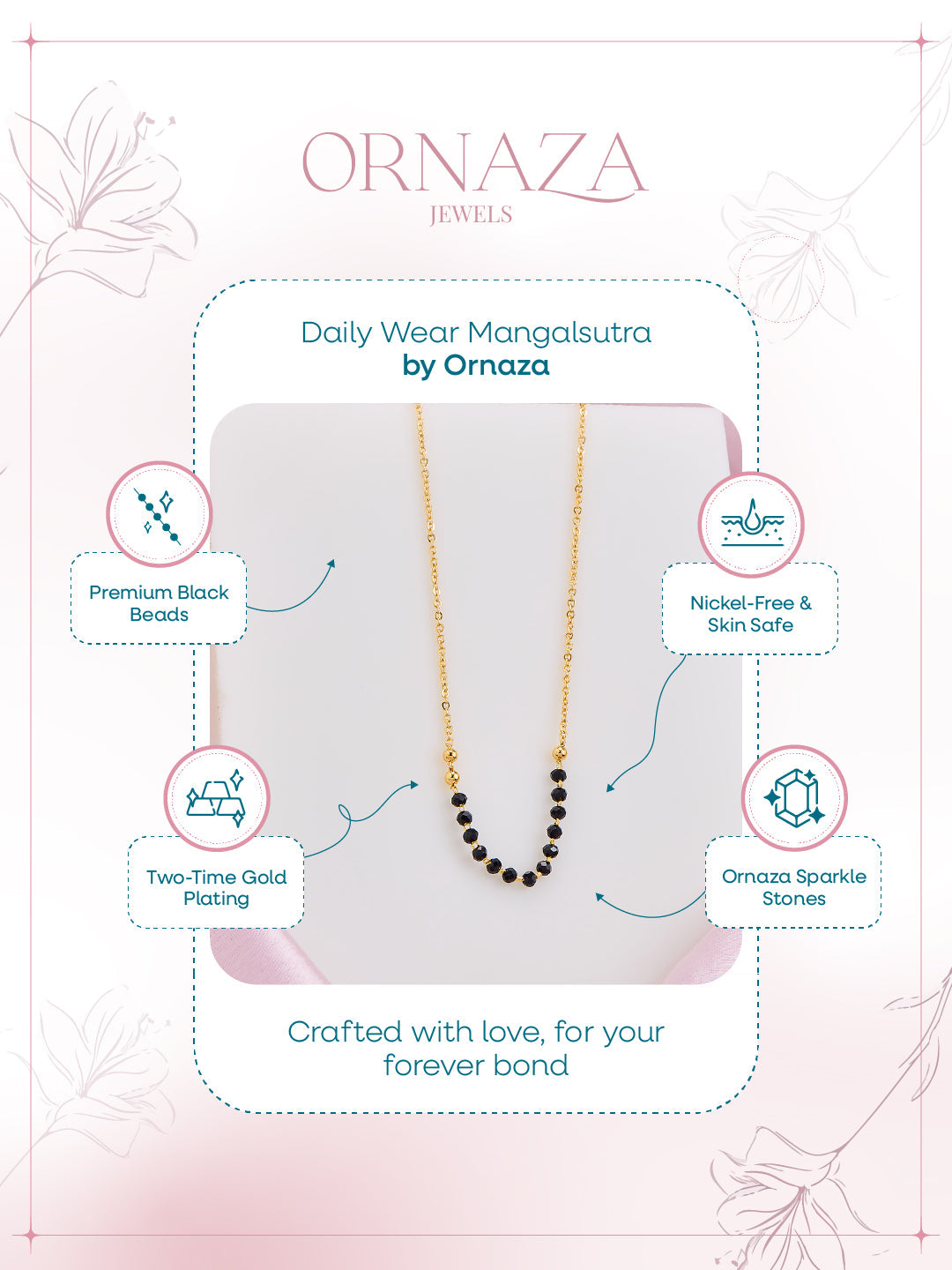 Minimal Black Bead Mangalsutra