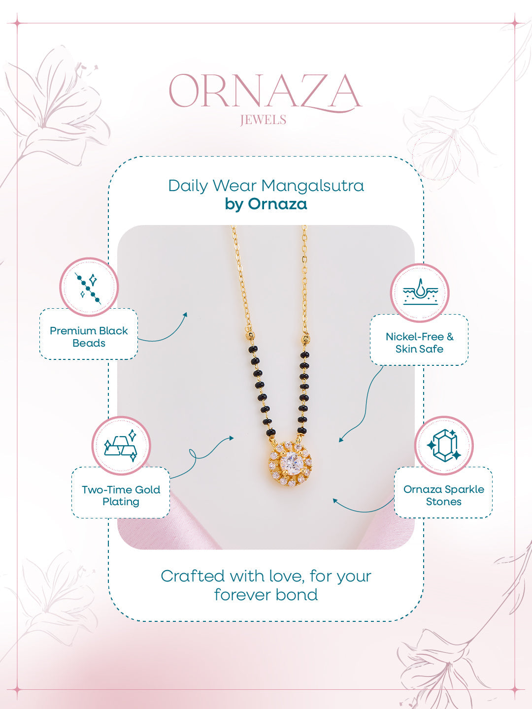 Solitaire Halo Mangalsutra