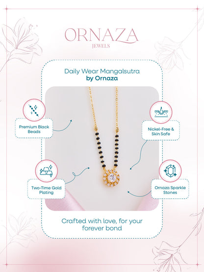 Solitaire Halo Mangalsutra