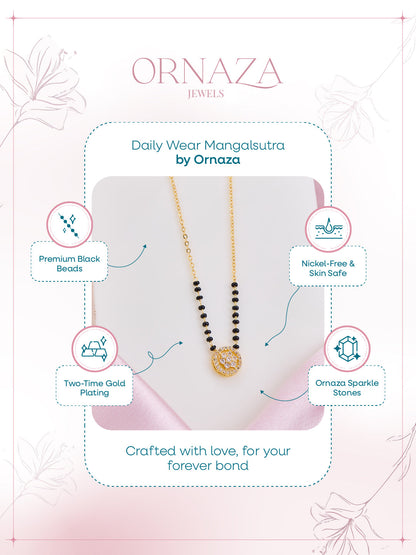 Floral Halo Charm Mangalsutra