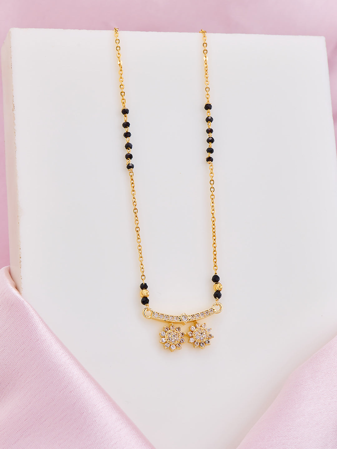 Twin Floral Sparkle Mangalsutra