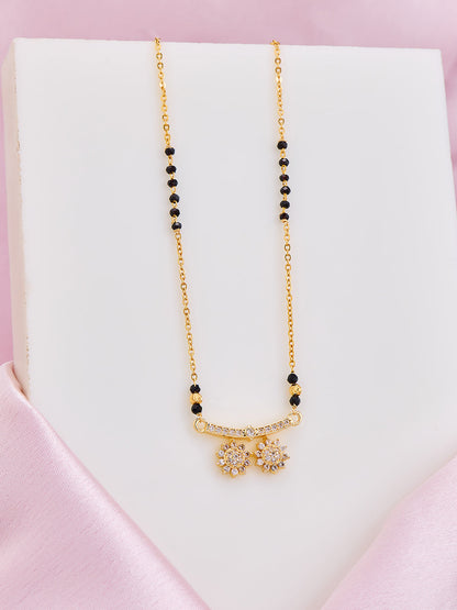 Twin Floral Sparkle Mangalsutra