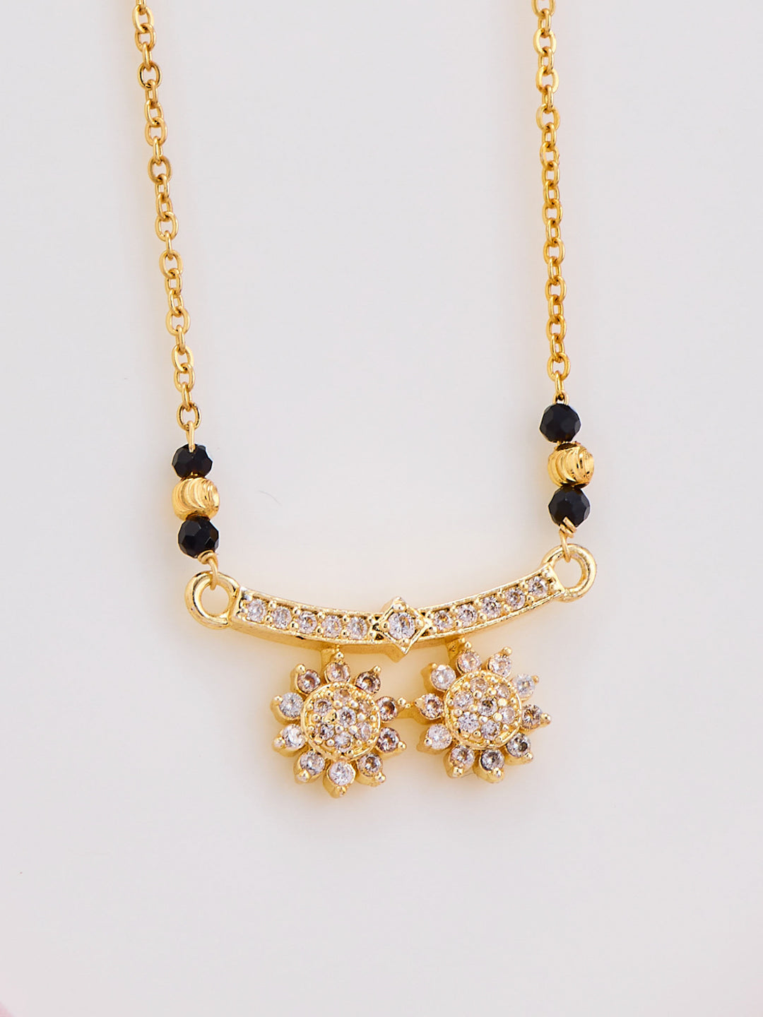 Twin Floral Sparkle Mangalsutra
