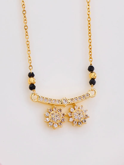 Twin Floral Sparkle Mangalsutra