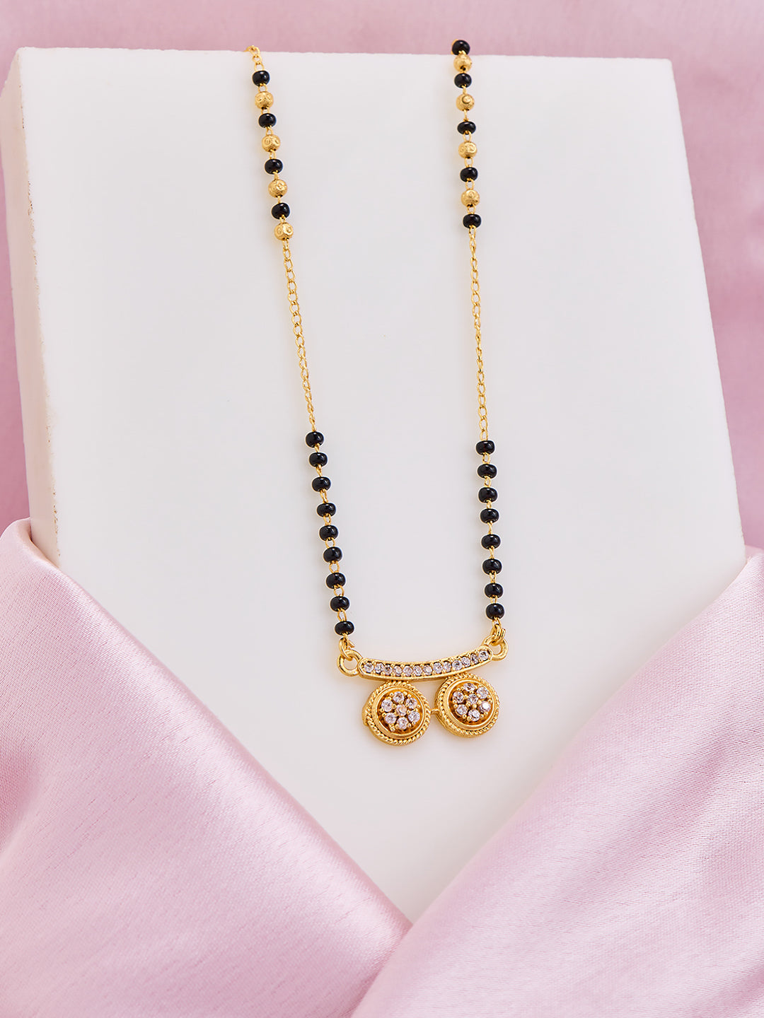 Twin Halo Charm Mangalsutra