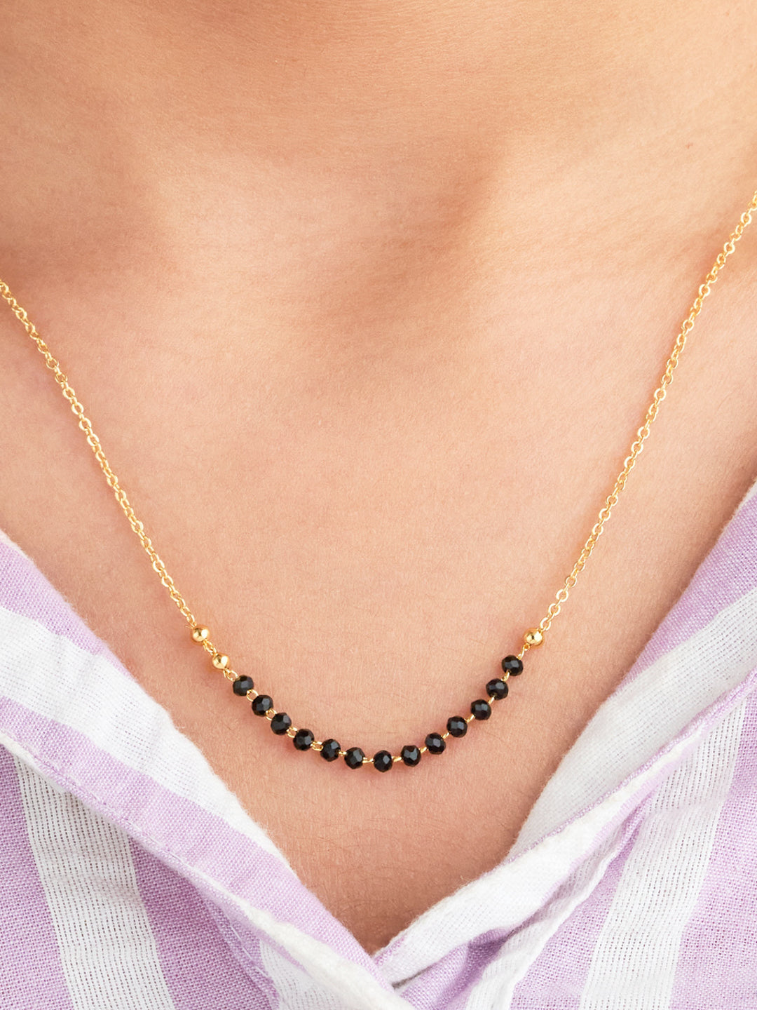 Minimal Black Bead Mangalsutra