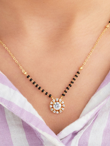 Solitaire Halo Mangalsutra