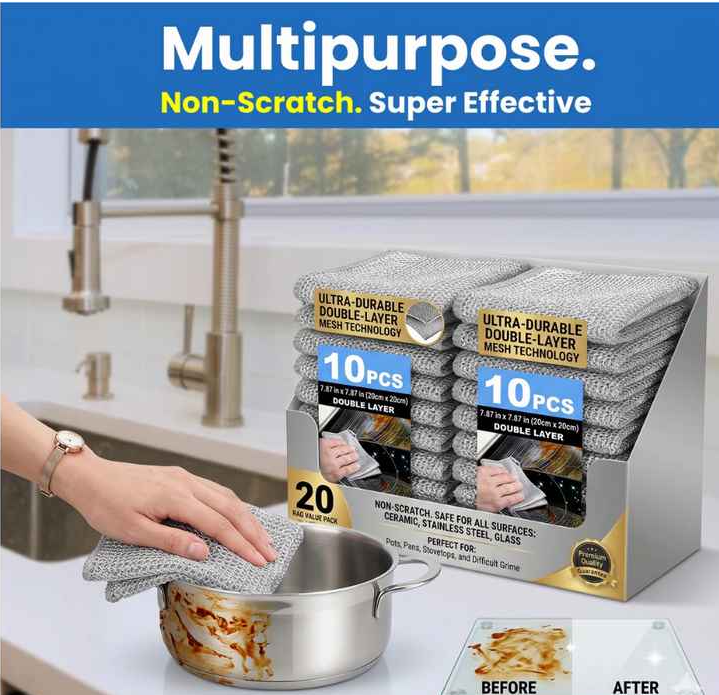 Multipurpose Wire Dishwashing Cleaning Rag |⏰Limited Period Offer⏰